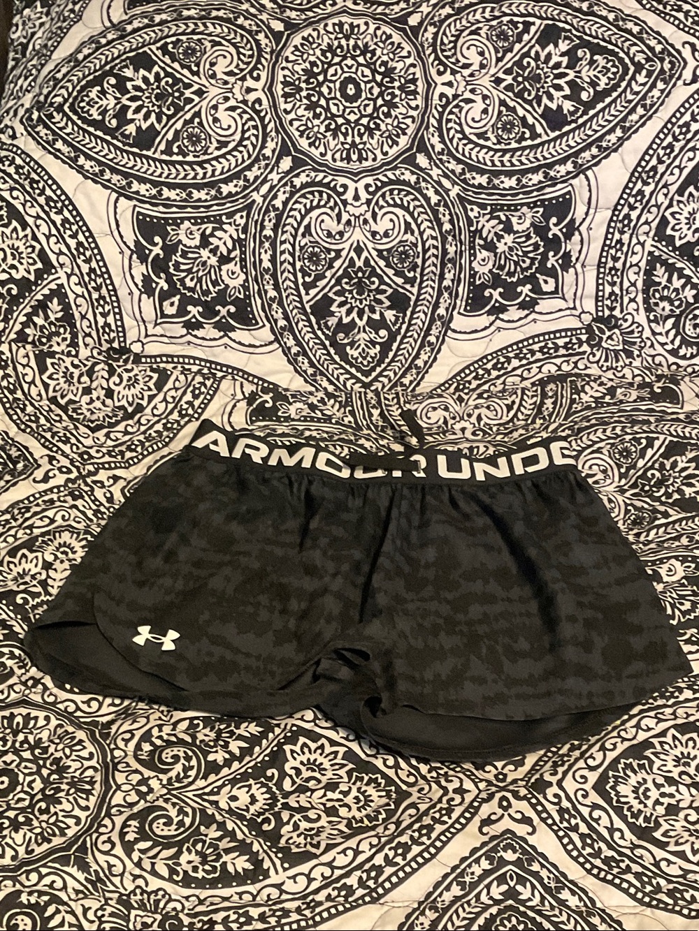 Under Armour Black Women's Athletic Shorts with Logo Waistband
